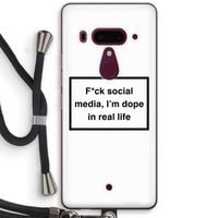 I'm dope: HTC U12+ Transparant Hoesje met koord