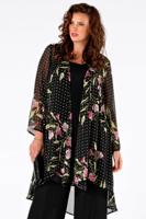Yoek Blouse-jacket ANNA | Zwart | Maat L