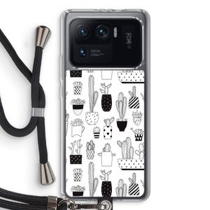 Cactusmotief: Xiaomi Mi 11 Ultra Transparant Hoesje met koord