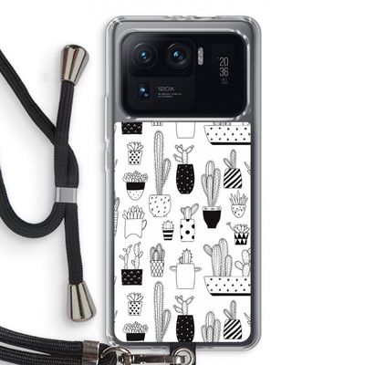 Cactusmotief: Xiaomi Mi 11 Ultra Transparant Hoesje met koord