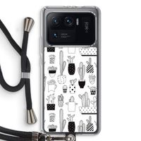 Cactusmotief: Xiaomi Mi 11 Ultra Transparant Hoesje met koord