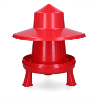 Gaun Plastic Poultry Feeder 4kg red