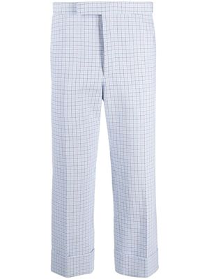 Thom Browne pantalon de costume à carreaux - Blanc
