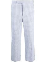 Thom Browne pantalon de costume à carreaux - Blanc