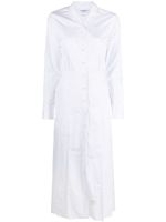 Thom Browne robe-chemise en popeline à design plissé - Blanc - thumbnail