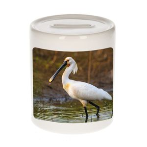 Foto lepelaar vogel spaarpot 9 cm - Cadeau vogels liefhebber   -