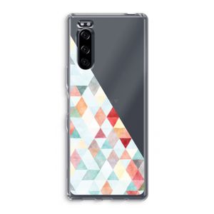 Gekleurde driehoekjes pastel: Sony Xperia 5 Transparant Hoesje