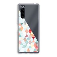 Gekleurde driehoekjes pastel: Sony Xperia 5 Transparant Hoesje