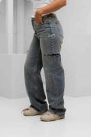 Unique The Label June Wide Leg Jeans Dames Blauw - Maat 34 - Kleur: Blauw | Soccerfanshop