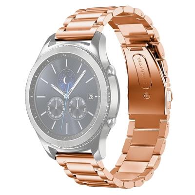 Roestvrijstalen polshorloge band voor Samsung Gear S3 22mm (Rose goud)