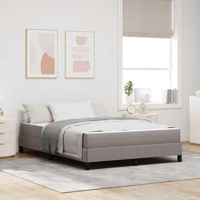Boxspring bed Anders Taupe 140 x 200 cm Stof