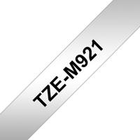 Labeltape Brother TZe, TZ TZe-M921 Tapekleur: Zilver (mat) Tekstkleur:Zwart 9 mm 8 m