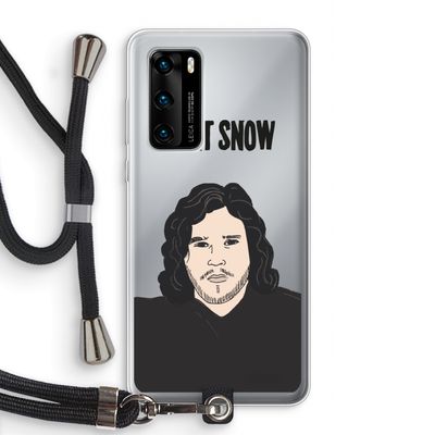 Let It Snow: Huawei P40 Transparant Hoesje met koord