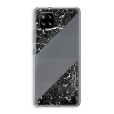 Zwart marmer: Samsung Galaxy A42 5G Transparant Hoesje