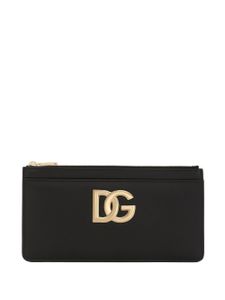 Dolce & Gabbana porte-cartes en cuir à logo DG - Noir