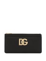 Dolce & Gabbana porte-cartes en cuir à logo DG - Noir