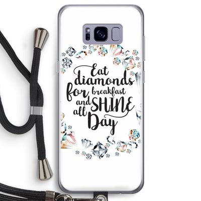 Diamonds: Samsung Galaxy S8 Transparant Hoesje met koord
