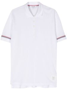 Thom Browne polo à rayures tricolores - Blanc