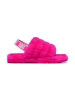 UGG Kids Claquettes Fluff Yeah en peau de mouton - Rose