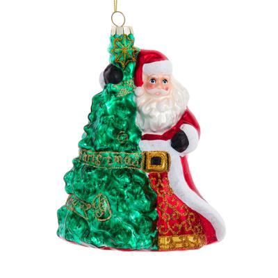 Ornament glas kerstman kerstboom l18cm - Kurt s adler