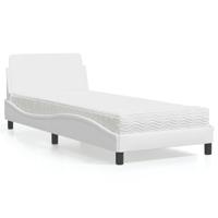 Bed met matras "Dover" kunstleer wit 80x200 cm