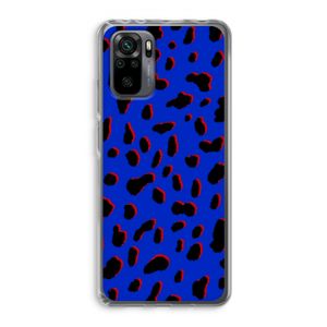 Blue Leopard: Xiaomi Redmi Note 10 Pro Transparant Hoesje
