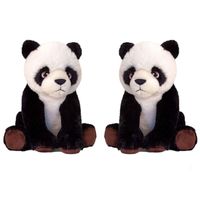 2x stuks pluche panda beer knuffel van 25 cm