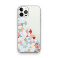 Gekleurde driehoekjes pastel: iPhone 12 Pro Transparant Hoesje