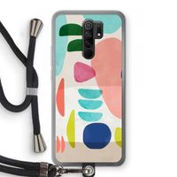 Bold Rounded Shapes: Xiaomi Redmi 9 Transparant Hoesje met koord