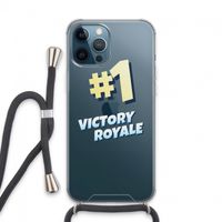 Victory Royale: iPhone 13 Pro Max Transparant Hoesje met koord