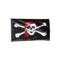 Piraten thema vlag Bones 90 x 150 cm - Kinderfeestje of verjaardag - Feestartikelen/versiering