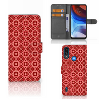 Motorola Moto E7i Power | E7 Power Telefoon Hoesje Batik Rood