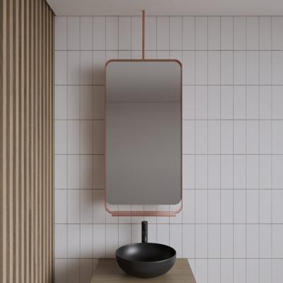 Badkamerspiegel Gliss Design Astra | 50x100 cm | Met planchet | Rechthoekig | Koper rose