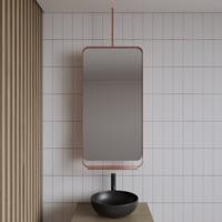 Badkamerspiegel Gliss Design Astra | 50x100 cm | Met planchet | Rechthoekig | Koper rose