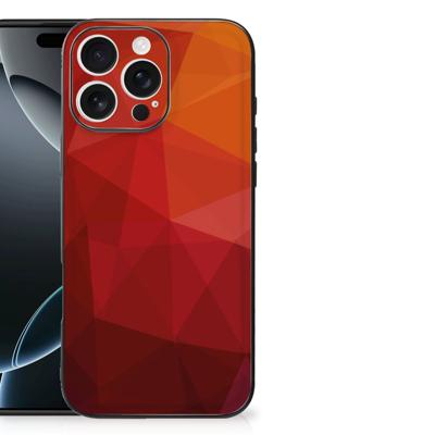 Backcover voor iPhone 16 Pro Max Polygon Red