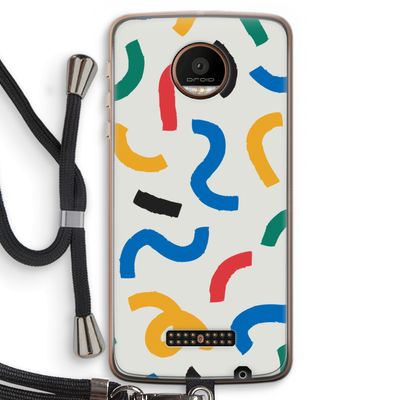 Illustratieve pop 2: Motorola Moto Z Force Transparant Hoesje met koord
