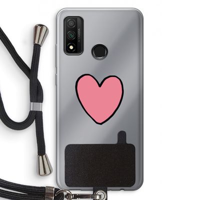 Hartje: Huawei P Smart (2020) Transparant Hoesje met koord