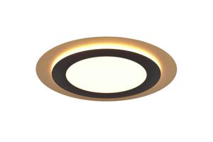 Trio Ronde design plafondlamp Morgan zwart met goud 641519280