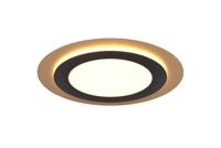 Trio Ronde design plafondlamp Morgan zwart met goud 641519280