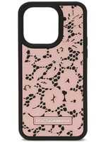 Dolce & Gabbana coque d'iPhone 14 Pro Max en dentelle fleurie - Rose - thumbnail