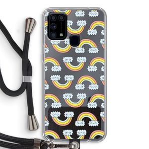 Regenboog: Samsung Galaxy M31 Transparant Hoesje met koord