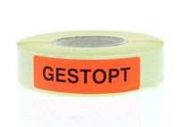 Sticker gestopt