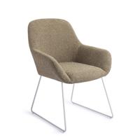 Jesper Home Eetkamerstoel 'Kushi' Slide White, kleur Moss Meadow