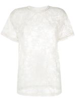 P.A.R.O.S.H. t-shirt en dentelle à manches courtes - Blanc