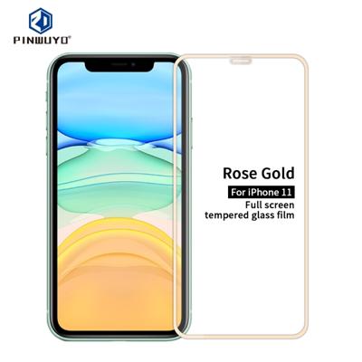 Voor iPhone 11 PINWUYO 9H 2.5 D volledig scherm gehard glas film (Rose goud)