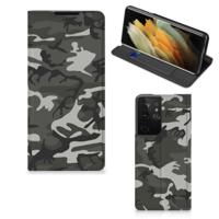 Samsung Galaxy S21 Ultra | Hoesje met Magneet | Army Light