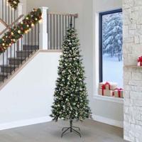 VidaXL Kunstkerstboom met 300 led groen 240 cm pvc en plastic en staal