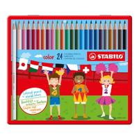 Stabilo Kleurpotloden Color metalen doos 24 stuks