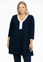 Yoek Tuniek wide bottom V-halslijn | Blauw | Maat 58/60
