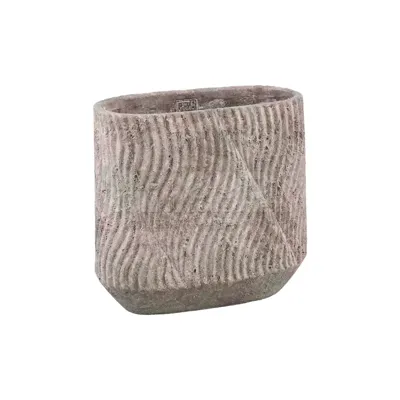 PTMD Bloempot Diesel Grijs Ovaal 28cm